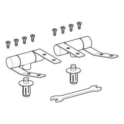 Geberit Set Scharniere für WC-Sitz, Absenkautomatik, 2 Stück... GEBERIT-598182000 4022009284058 (Abb. 1)