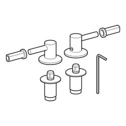 Geberit Set Scharniere für WC-Sitz 500 by Citterio... GEBERIT-598130000 4022009221657 (Abb. 1)