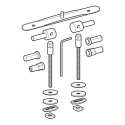 Geberit Set Scharniere für WC-Sitz Artis... GEBERIT-598190000 4022009249262 (Abb. 1)