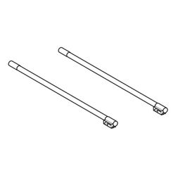 Geberit Set Relings für Schublade, Länge 40cm für Waschtischunterschrank, 2 Stück... GEBERIT-595326000 4022009367058 (Abb. 1)