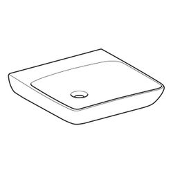 Geberit Renova Comfort Waschtisch barrierefrei, Breite 60cm, Tiefe 55cm, ohne Hahnlo... GEBERIT-501990001 4025410605238 (Abb. 1)