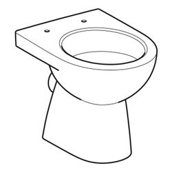 Geberit Renova Stand-WC Tiefspüler, Abgang horizontal, teilgeschlossene Form, Tiefe ... GEBERIT-500810012 4025410695826 (Abb. 1)
