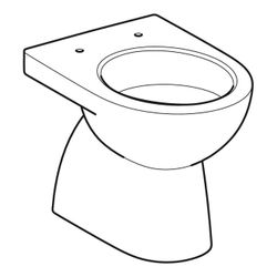 Geberit Renova Stand-WC Tiefspüler, Abgang vertikal, teilgeschlossene Form, Tiefe 53... GEBERIT-500811012 4025410695802 (Abb. 1)