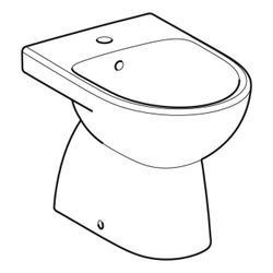 Geberit Renova Standbidet teilgeschlossene Form, Tiefe 52cm, Überlauf sichtbar, Weiß... GEBERIT-500812018 4025410712462 (Abb. 1)