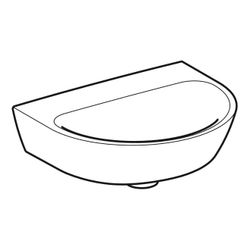 Geberit Renova Handwaschbecken mit asymmetrischem Überlauf, 45x17,3x36cm, ohne Hahnl... GEBERIT-500497011 4025416220541 (Abb. 1)