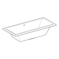 Geberit Renova Plan Rechteckbadewanne Duo 180x80cm, Gesamtvolumen 219l... GEBERIT-554307011 4025410710505 (Abb. 1)
