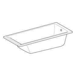 Geberit Renova Plan Rechteckbadewanne 170x75cm, Gesamtvolumen 212l... GEBERIT-554305011 4025410711038 (Abb. 1)