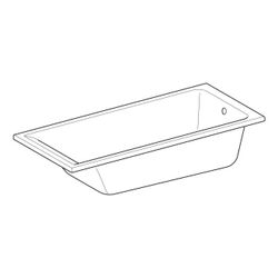 Geberit Renova Plan Rechteckbadewanne 180x80cm, Gesamtvolumen 242l... GEBERIT-554306011 4025410711045 (Abb. 1)