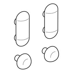 Geberit Puffer für WC-Deckel für F1, 598048000... GEBERIT-598048000 4022009254648 (Abb. 1)