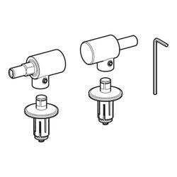 Geberit Scharniere für WC-Sitz Flow, mit Absenkautomatik, Edelstahl, 598058000... GEBERIT-598058000 4022009287073 (Abb. 1)