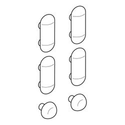Geberit Puffer für WC-Deckel für Renova, 598123000... GEBERIT-598123000 4022009195927 (Abb. 1)
