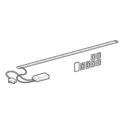 Geberit myDay Set Lichtleiste, Breite Waschtisch 80cm... GEBERIT-598661000 4022009345155 (Abb. 1)