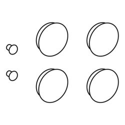 Geberit Set Puffer für WC-Deckel, 6 Stück... GEBERIT-598125000 4022009216493 (Abb. 1)