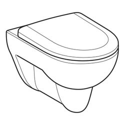 Geberit Renova Set Wand-WC Tiefspüler, mit WC-Sitz Tiefe 54cm, Weiß... GEBERIT-500802001 4025410717825 (Abb. 1)