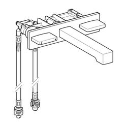 ONE Waschtischarmatur eckiges Design, Wandmontage, Zweigriffmischer, für ONE Montage... GEBERIT-116461211 4025410718747 (Abb. 1)