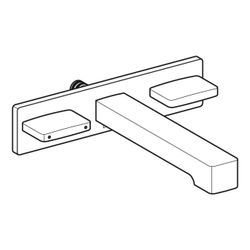 Geberit Armaturenkörper für Geberit ONE Waschtischarmatur eckiges Design, Wandmontag... GEBERIT-244301211 4025410720467 (Abb. 1)