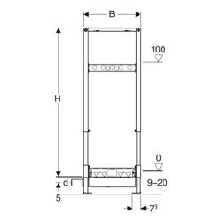 Geberit Duofix Element für Dusche, 130cm Trockenbau, Wandablauf, Wandarmatur Aufputz... GEBERIT-111587001 4025416288954 (Abb. 1)