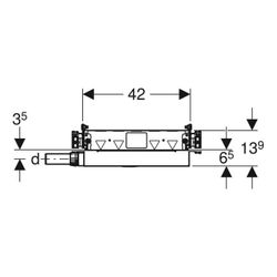 Geberit GIS Element für Dusche, mit Wandablauf, für Estrichhöhe am Einlauf 65-90mm... GEBERIT-461736001 4025416289098 (Abb. 1)
