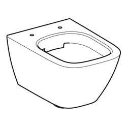 Geberit Smyle Square Wand-WC Tiefspüler Rimfree, Ausladung 49cm, KeraTect, Weiß... GEBERIT-500379018 4025416211884 (Abb. 1)