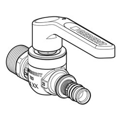 Geberit Mepla Kugelhahn mit Außengewinde und Betätigungshebel Außendurchmesser, 26mm... GEBERIT-613063002 4025410737304 (Abb. 1)