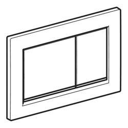 Geberit Omega 20 (ex Omega 30) Drückerplatte, 2-Mengen-Spülung Weiß, Hochglanz verch... GEBERIT-115080KJ1 4025416301240 (Abb. 1)