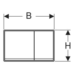 Geberit Omega 60 Drückerplatte, 2-Mengen-Spülung, Square, flächenbündig Sandgrau, ve... GEBERIT-115081JL1 4025410946911 (Abb. 1)