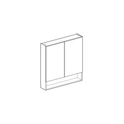 Geberit Renova Plan Spiegelschrank mit 2 Türen, 78,8x85x17,5cm, Lava lackiert matt... GEBERIT-502366JK1 4025410685209 (Abb. 1)