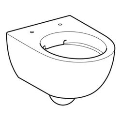 Geberit Renova Compact Wand-WC Tiefspüler, verkürzte Ausladung, geschlossene Form, R... GEBERIT-500377011 4025416518563 (Abb. 1)