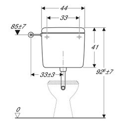 Geberit Aufputz 127 Aufputzspülkasten Spül-Stopp-Spülung, mit verschraubtem Spülkast... GEBERIT-127014111 4025416009443 (Abb. 1)