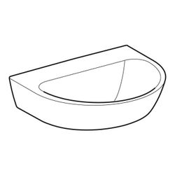 Geberit Renova Waschtisch, Breite 55cm, Tiefe 45cm, ohne Hahnloch, ohne Überlauf, We... GEBERIT-500598011 4025416221647 (Abb. 1)