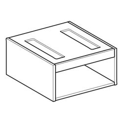 Geberit Korpus für VariForm Unterschrank für Aufsatzwaschtisch, 2 Schubladen, B 45cm... GEBERIT-501368001 4025410746856 (Abb. 1)