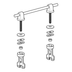 Geberit Set Scharniere mit Scharnierwelle für WC-Sitz Befestigung von unten 2 Stück... GEBERIT-243914001 4025416351962 (Abb. 1)