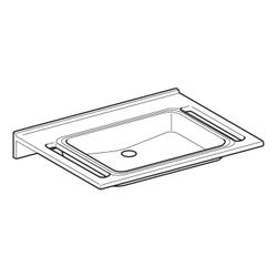 Geberit Publica Waschtisch eckiges Design, Ausschnitten barrierefrei demenzgerecht B... GEBERIT-500666014 4025410753571 (Abb. 1)