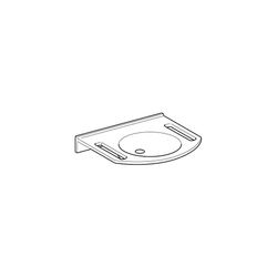 Geberit Publica Waschtisch rundes Design, Ausschnitten, barrierefrei, B 60cm T 55cm ... GEBERIT-501041001 4025410754011 (Abb. 1)