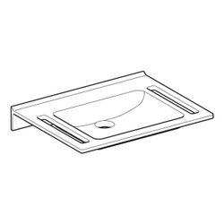 Geberit Publica Waschtisch eckiges Design, Ausschnitten, barrierefrei, B 70cm T 55cm... GEBERIT-501043111 4025410753588 (Abb. 1)