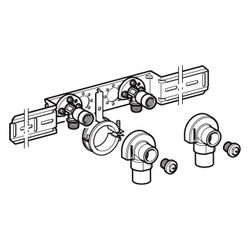 Geberit Anschlusswinkel 90 Grad mit Außengewinde MF 1/2" vorm. 2x Ablaufrohrs. RMF 1... GEBERIT-632871002 4025410760227 (Abb. 1)