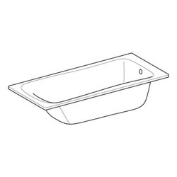 Geberit Renova Rechteckbadewanne 170x75cm, Gesamtvolumen 188l... GEBERIT-554205011 4025410591043 (Abb. 1)