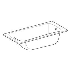 Geberit Renova Rechteckbadewanne 160x75cm, Gesamtvolumen 173l... GEBERIT-554203011 4025410591029 (Abb. 1)