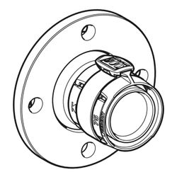 Geberit FlowFit Flansch PN10/16, mit Presseinheit bleifreie Siliziumbronze, d 75mm, ... GEBERIT-619617001 4025416602293 (Abb. 1)