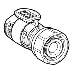 Geberit FlowFit Verteilerabgang für Eurokonus bleifreie Siliziumbronze, d 16mm, G 3/... GEBERIT-620330001 4025416638032 (Abb. 1)