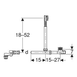 Geberit Badewannenanschluss für Wandablauf für Dusche Außendurchmesser 40mm... GEBERIT-154246006 4025410602459 (Abb. 1)