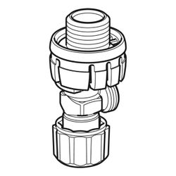 Geberit Eckventil für Sigma UP-Spülkasten 8cm Delta UP-Spülkasten 12cm Alpha UP-Spül... GEBERIT-242414001 4025416090120 (Abb. 1)