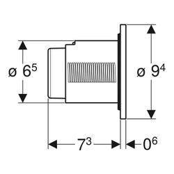 Geberit Typ 01 Fernbetätigung pneumatisch, für 1-Mengen-Spülung, Unterputz-Drücker, ... GEBERIT-116040461 4025416323105 (Abb. 1)