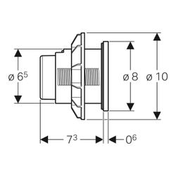 Geberit Typ 01 Fernbetätigung pneumatisch, 2-Mengen-Spülung, Möbeldrücker, Mattverch... GEBERIT-116050461 4025416334668 (Abb. 1)