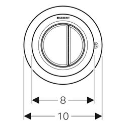 Geberit Typ 01 Fernbetätigung pneumatisch, 2-Mengen-Spülung, Möbeldrücker, Mattverch... GEBERIT-116050461 4025416334668 (Abb. 1)