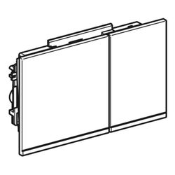 Geberit Omega 60 Drückerplatte, 2-Mengen-Spülung Weiß, verspiegelt, Hochglanz verchr... GEBERIT-243118SI1 4025416363804 (Abb. 1)