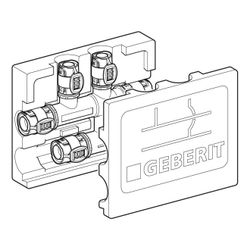 Geberit FlowFit Kreuzungs-T-Stück mit Dämmbox bleifreie Siliziumbronze, d 25mm, d1 2... GEBERIT-619322001 4025416600558 (Abb. 1)