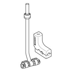 Geberit FlowFit Metallrohr-Anschluss-T-Stück mit Anschlussverschraubung für Eurokonu... GEBERIT-619420221 4025416601265 (Abb. 1)