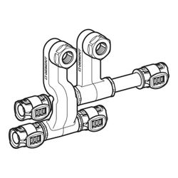 Geberit FlowFit Set Anschluss-T-Stücke für Vor-/Rücklauf, mit Anschlussverschraubung... GEBERIT-619440222 4025410076625 (Abb. 1)