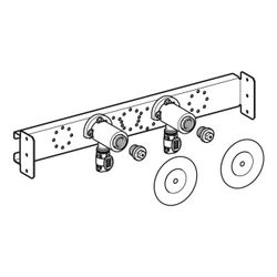 Geberit FlowFit Anschlusswinkel 90 Grad vormontiert, zweifach, gerade, d 20mm, Rp 1/... GEBERIT-619671001 4025416602613 (Abb. 1)